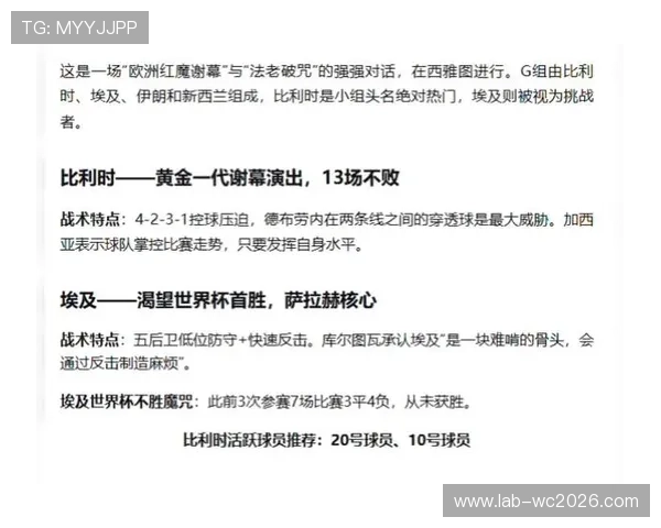 世界杯比利时对埃及比赛结束后比分情况及两队球员表现全面总结与赛后点评